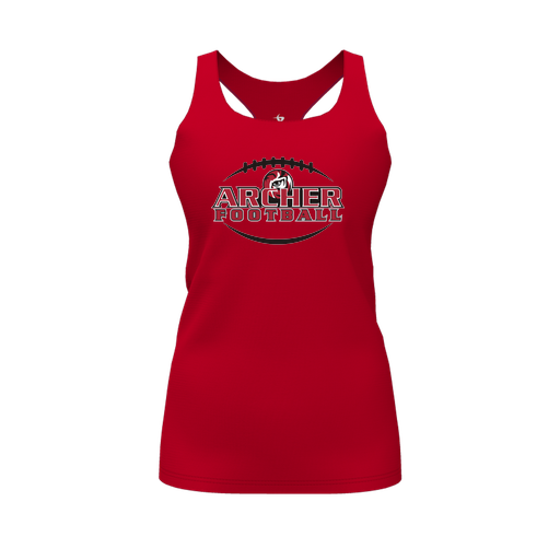 [FT0TRBRD-FYS-LOGO2] Decker Racerback Tank Top (Female Youth S, Red, Logo 2)
