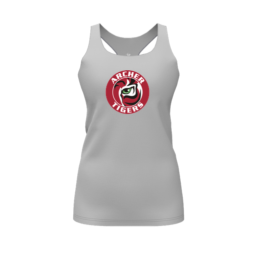 [FT0TRBGY-FYS-LOGO1] Decker Racerback Tank Top (Female Youth S, Gray, Logo 1)