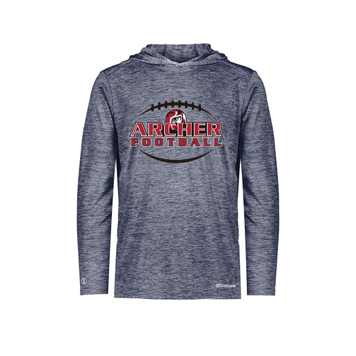 [FOLHCGNV-AS-LOGO2] Decker Men's Charge Hoodie (Adult S, Navy, Logo 2)