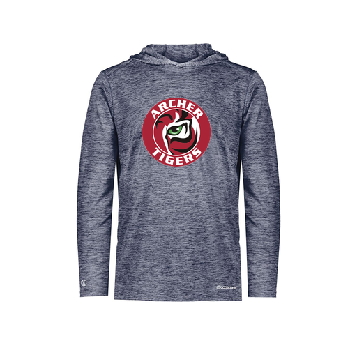 [FOLHCGNV-YS-LOGO1] Decker Youth Charge Hoodie (Youth S, Navy, Logo 1)