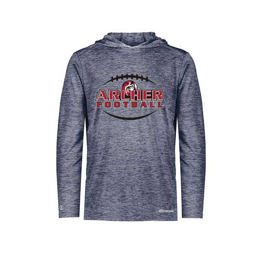 [FOLHCGNV-YS-LOGO2] Decker Youth Charge Hoodie (Youth S, Navy, Logo 2)