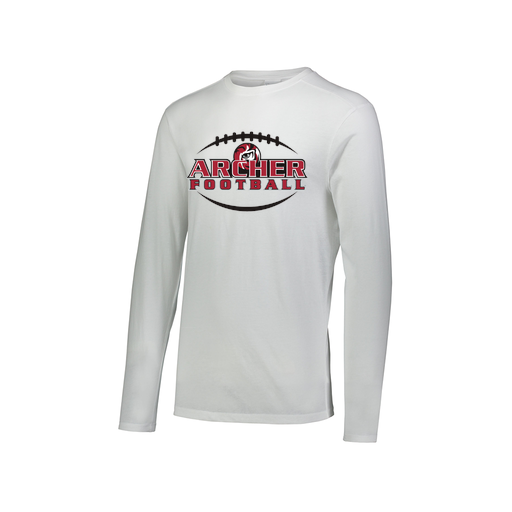[FTLCUBWH-AXS-LOGO2] Decker Men's Tri-Blend T-Shirt - Long Sleeve (Adult XS, White, Logo 2)
